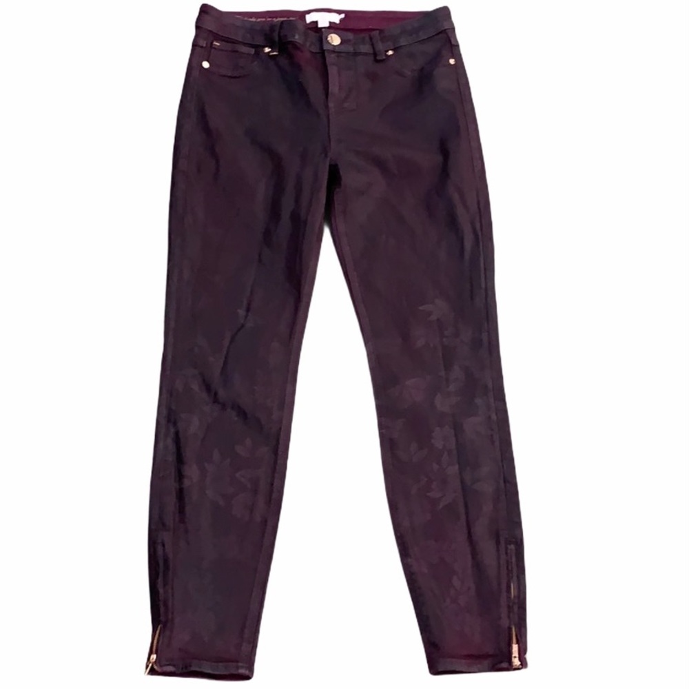 Ted Baker Wax Finish Ankle Jeans, Plum, Size 30